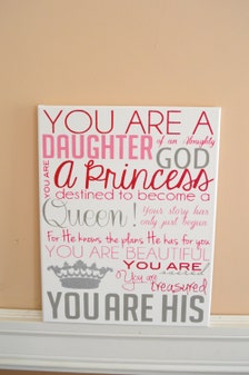 11x14 Daughter of God wall art