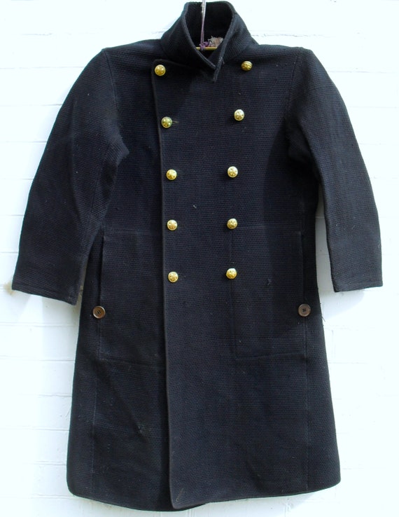 WWII Japanese firemans coat indigo weave