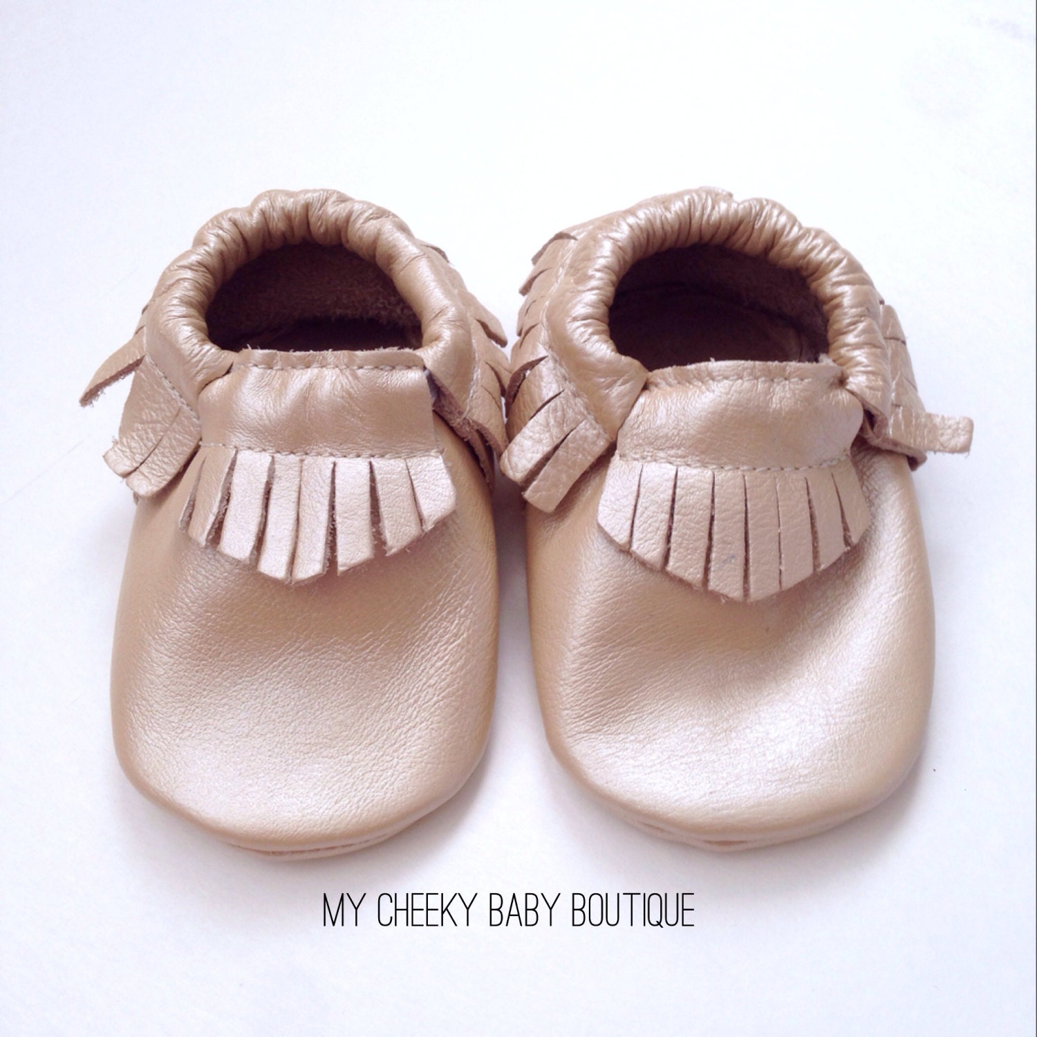 Platinum Gold Moccs, Baby Moccs, Trendy Stylish Baby Shoes, Baby Girl, Leather Moccasins, Moccassins, Fringe, Baby Gift, Toddler Shoes