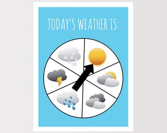 Printable Wheel, Educat Kids weather Weather Toy,  printable Toy, Craft  wheel PDF Kids ional