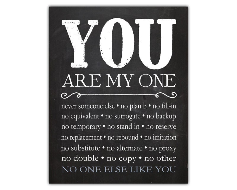 You are my one one love love printable marriage print