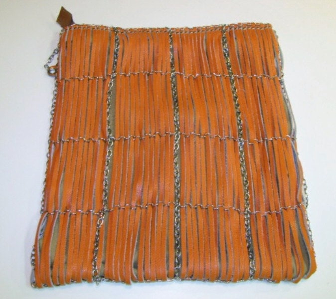 orange fringe bag