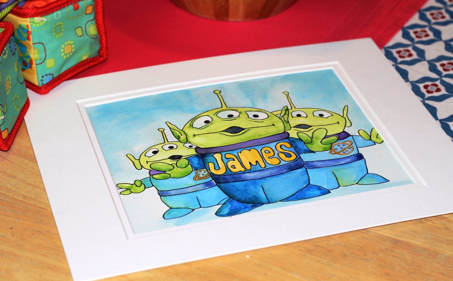 Custom Themed Child's Name Art Aliens/Toy Story/Vending