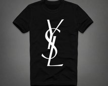 Men YSL t shirt tee t-shirt screen printing on Quality American Brand shirt S-3XL 100% cotton