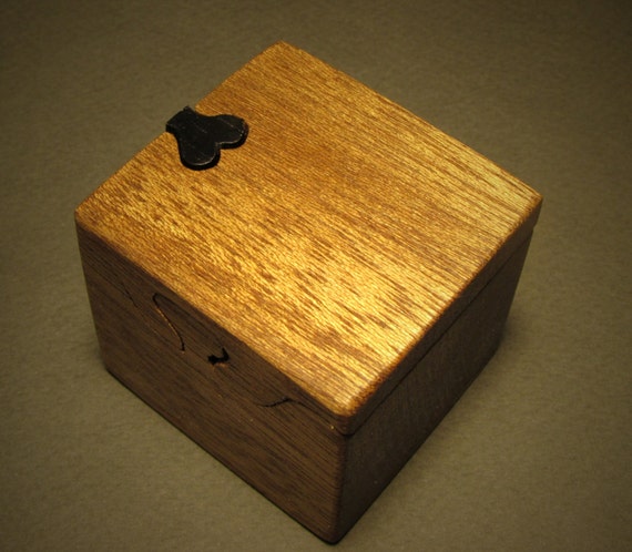 Ring Box, Puzzle Box, Engagement Ring Box, Solid Wood box