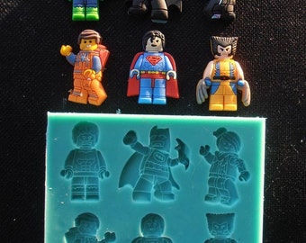 Silicone Mould LEGO HEROES Sugarcraft Cake Decorating Fondant / fimo mold