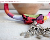 Valentines SALE Boho & Ethnic unique bib-necklace with beautiful tribal pendant of Afghan Kuchi - The Perfect Desert Look