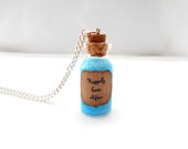 Happily Ever After Potion Bottle Necklace - Potion Bottle Charm - Glass Vial Charm - Fairy Tale Jewelry - Once Upon A Time -  Magic Spells -