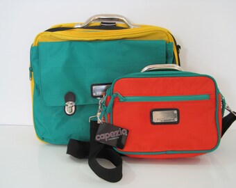 Set of 2 CAPEZIO Bag Shoulderbag Cross Body Hobo Carry On Travel Bag Vintage E779Bz