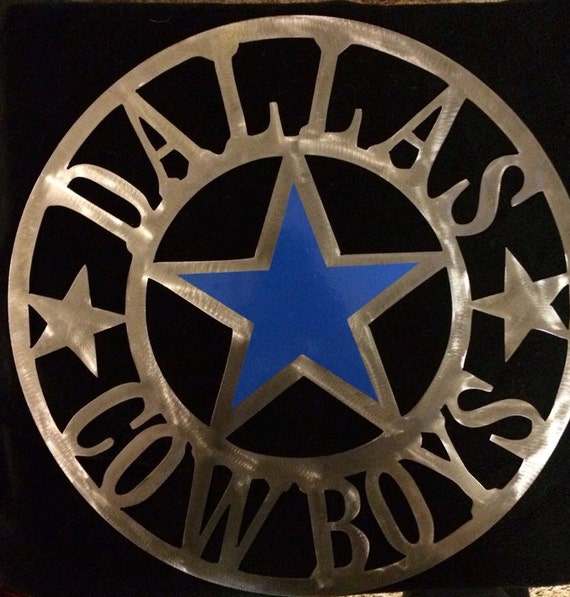 18 inch Dallas Cowboys NFL metal art man cave by MetalArtDesignz