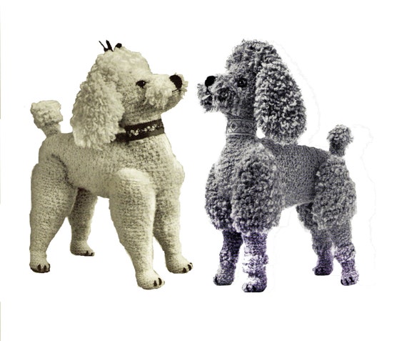 Lovely Poodle Dog to knit./ Make. PDF. File Knitting Pattern