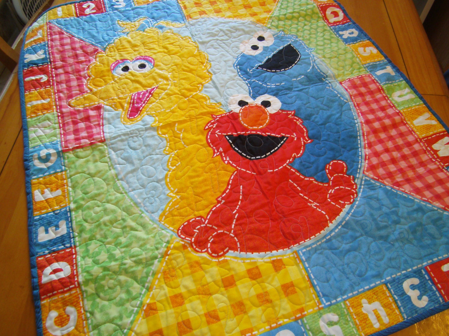 Baby Quilt made with Sesame Street Workshop by QuiltGirlsTwo