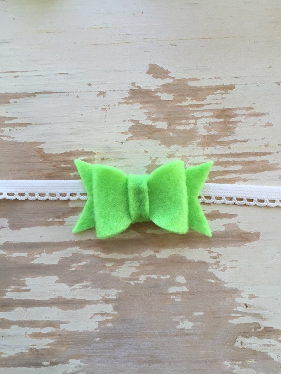 small lime green felt bow by ellierosebowsclothes on etsy small lime green felt bow by ellierosebowsclothes on etsy