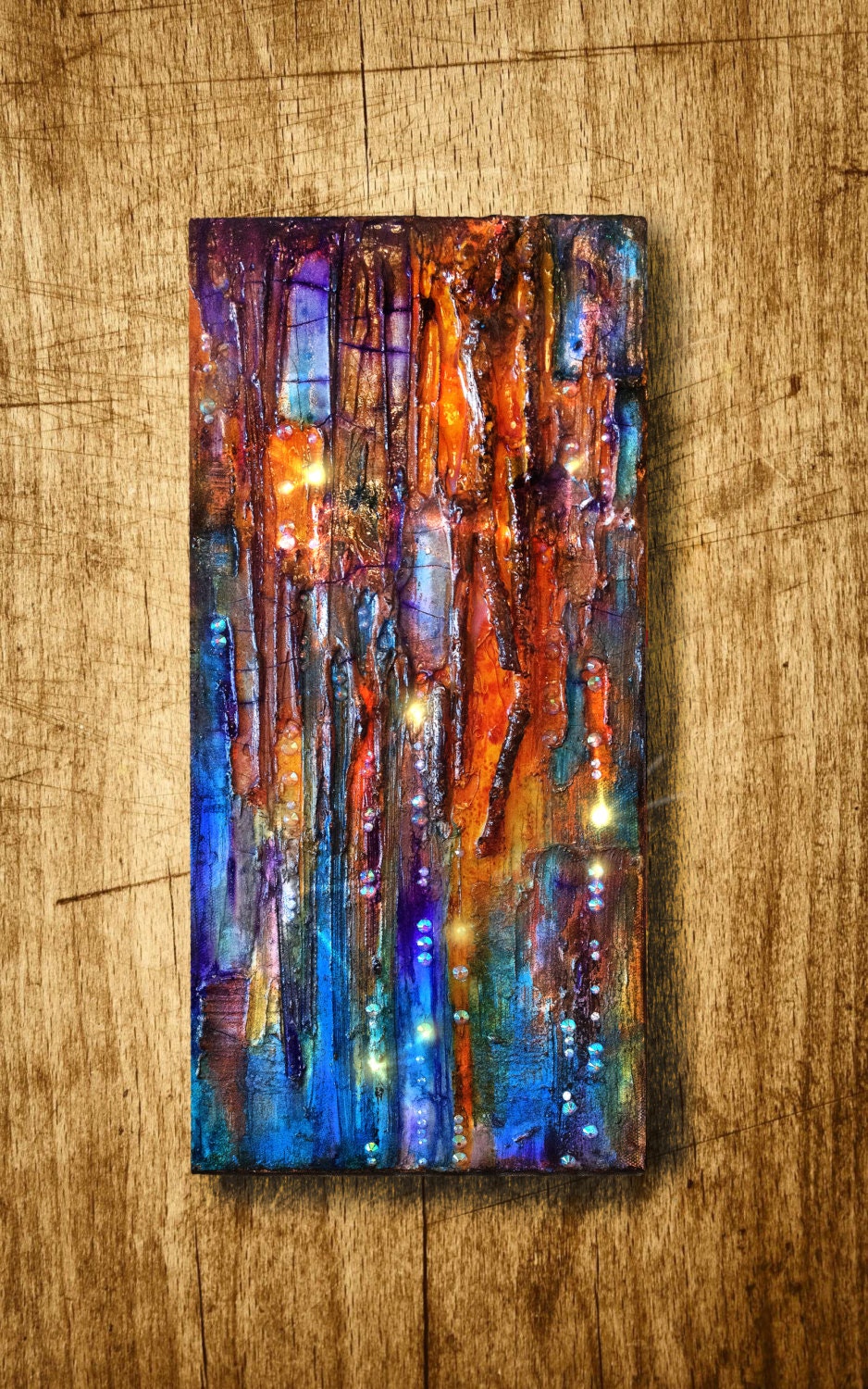 Tempted Dew Original mixed media wall art painting glass