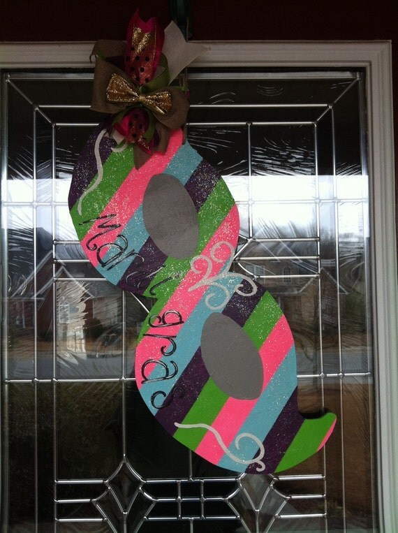 mardi gras boot door hanger