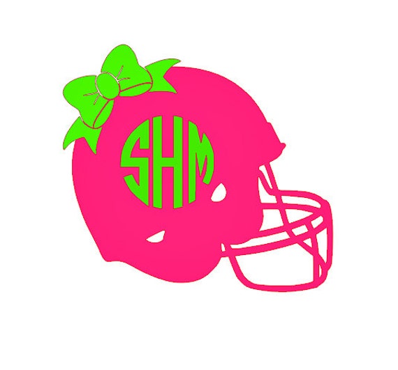 Softball Helmet Decal With Monogram Softball Monogram Decal