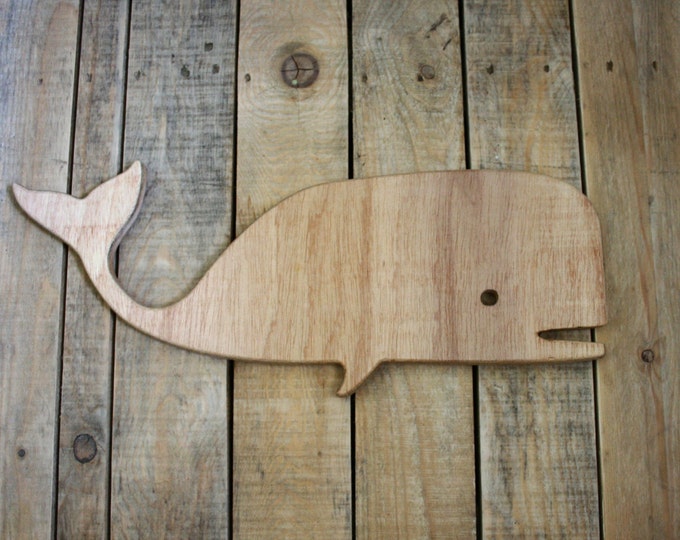 Baby Whale Sign, Natural finishes, home decor, nautical, ready to ship, baby wooden whale, 35 Cm Gift!