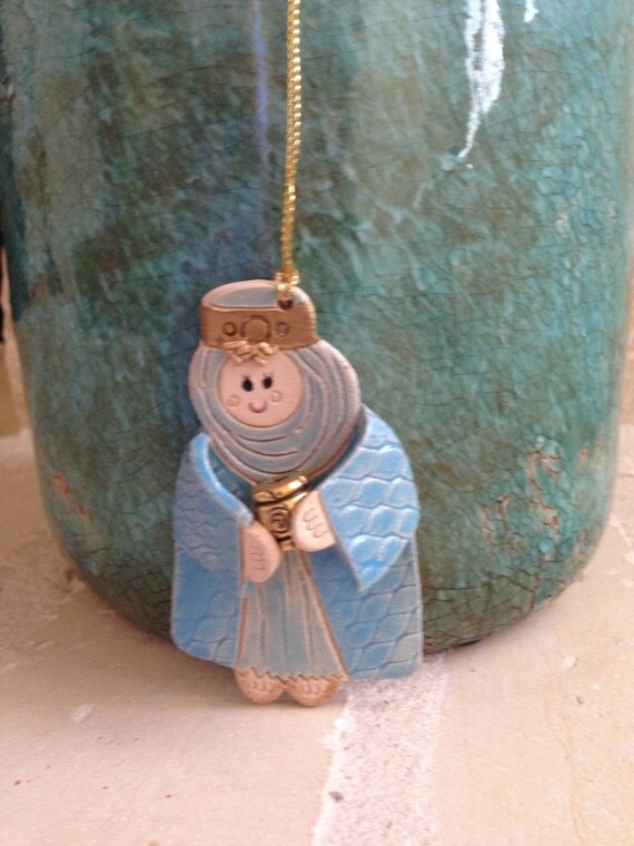 Wiseman Ornament by Fourhandsinclay on Etsy