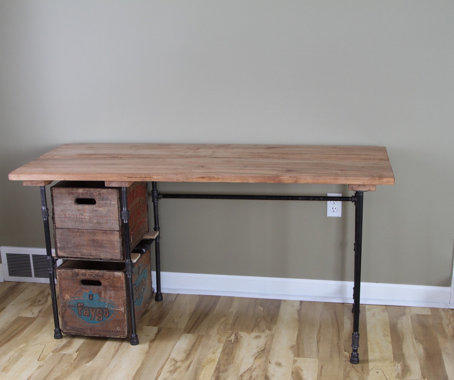 Sturdy Statements Customizable Reclaimed Wood Desk With