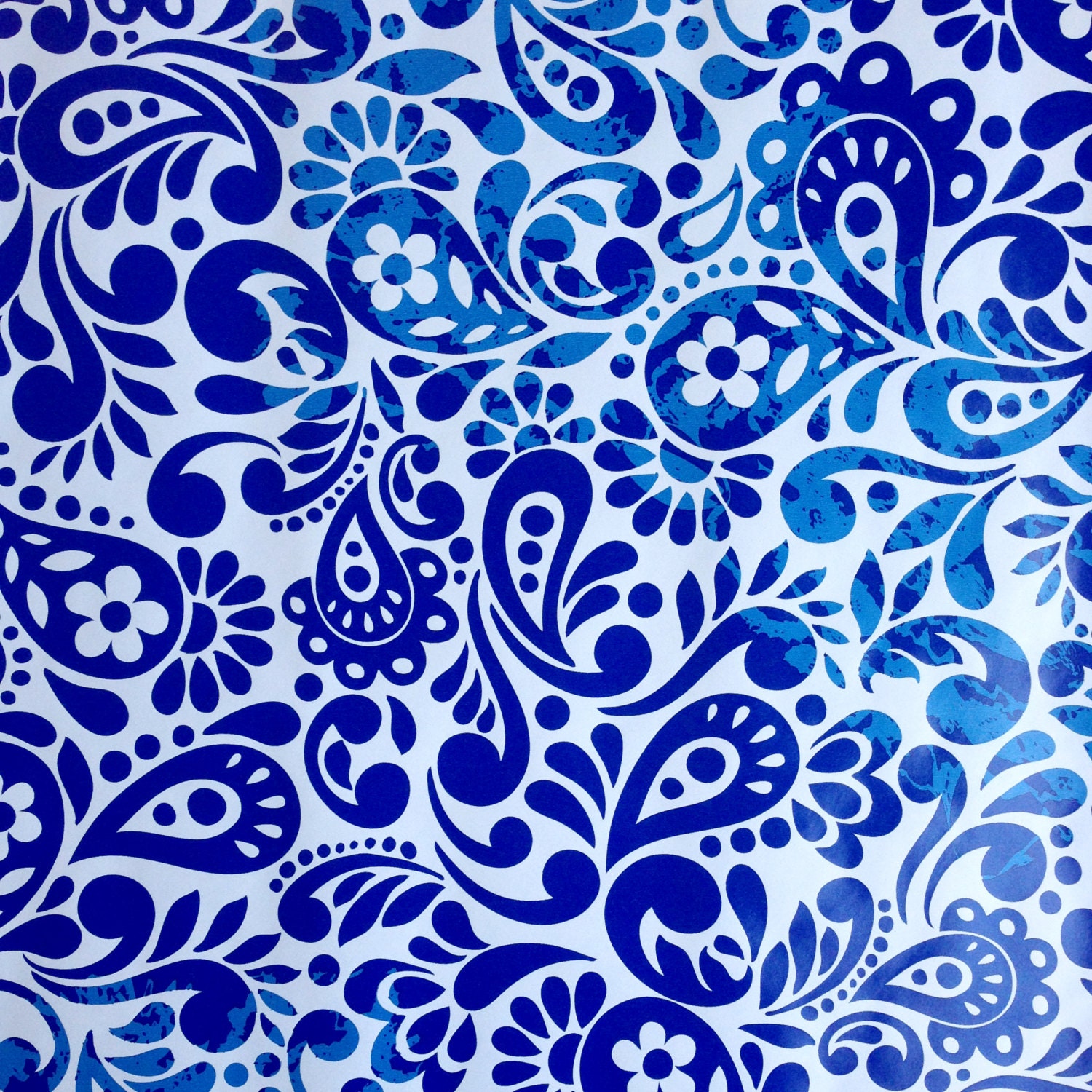 Blue Paisley Wrapping Paper 1 Roll all-occasion by DandelionPaper