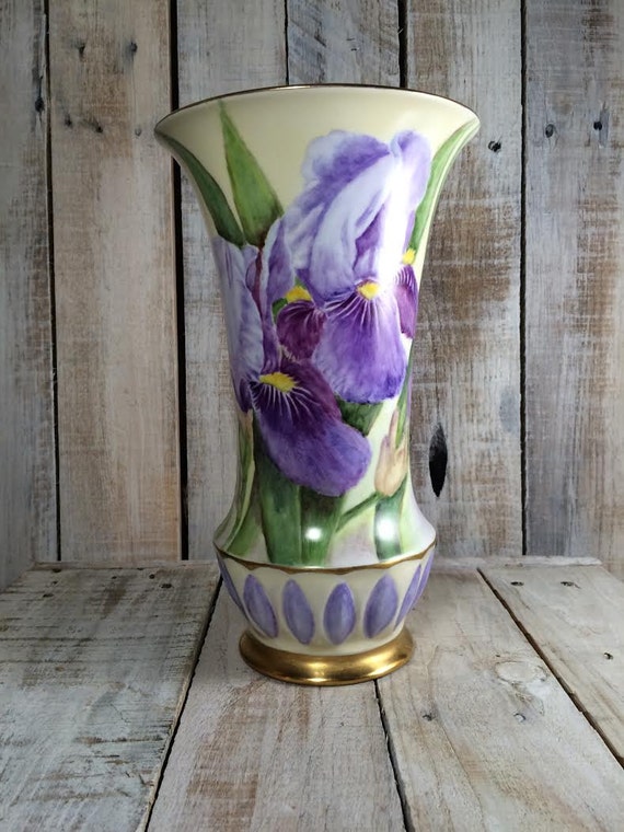 Iris Flower Vase Ceramic Vase Pottery Vases Iris Flowers