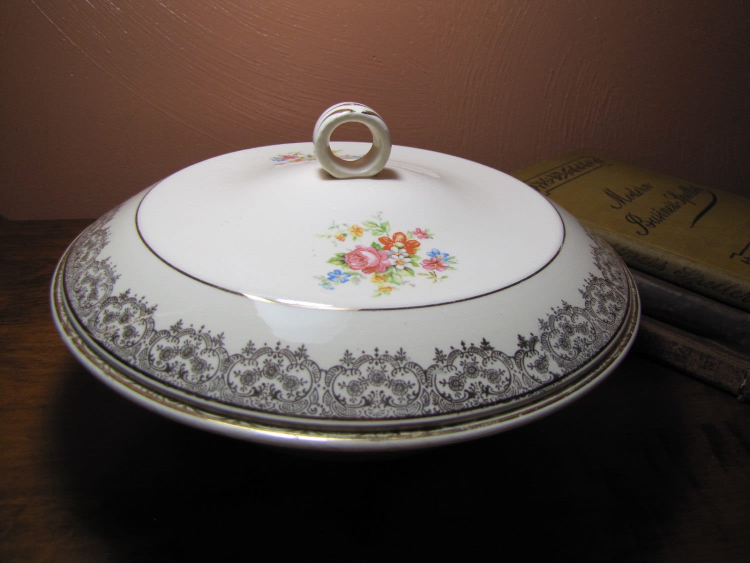 Vintage Paden City Pottery Serving Bowl With Lid Haute Juice