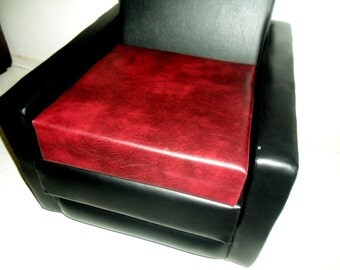 Booster Seat Cushion Upholstered In A Premium Wine Faux Leather