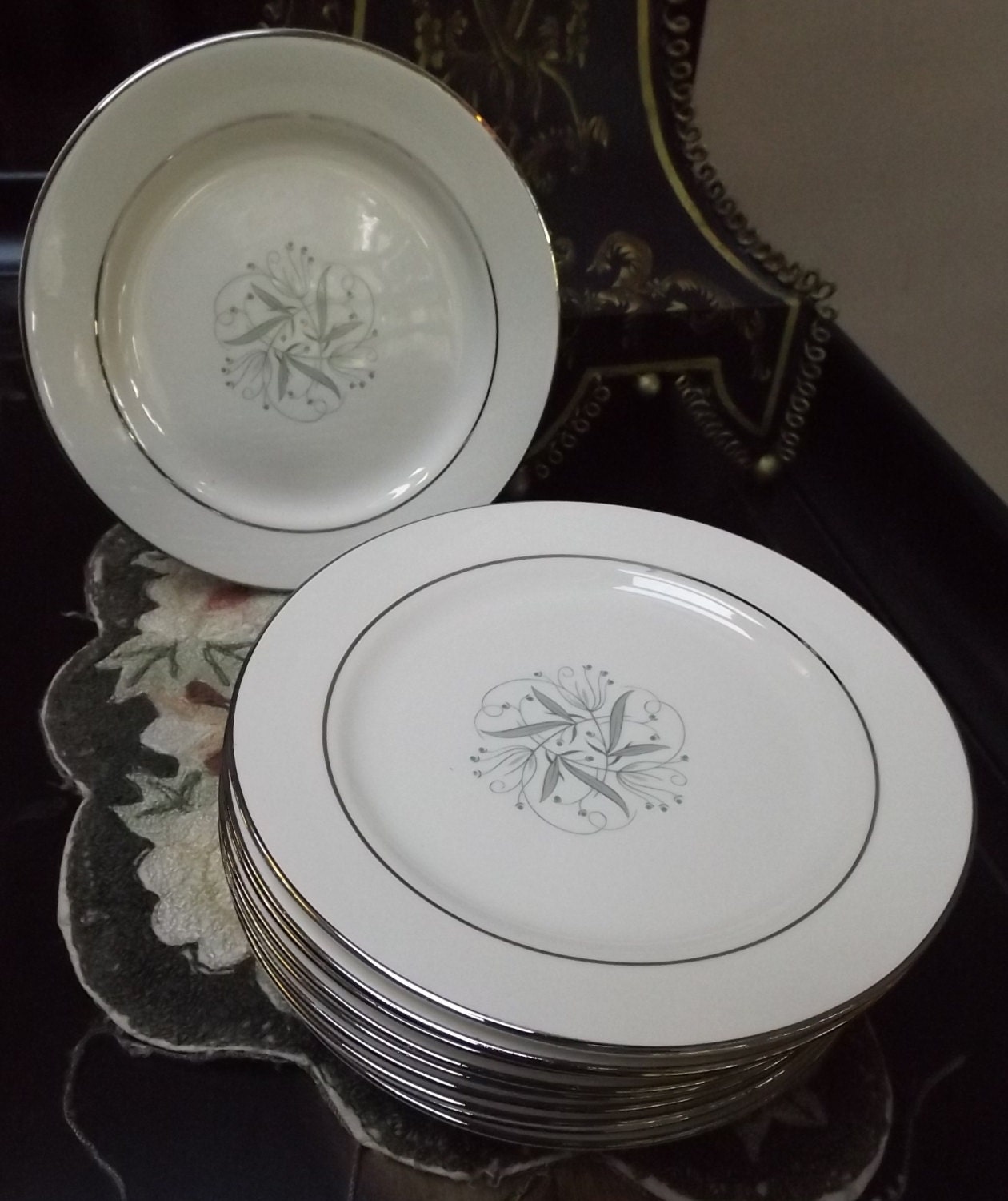 1950 Homer Laughlin China Celeste Dinner Plate Mid Century