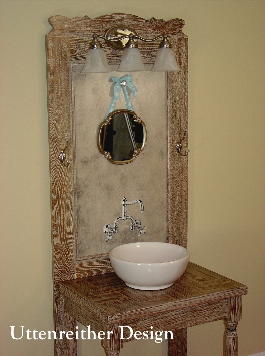 Primitive Country Rustic Bathroom Vanity by UttenreitherDesign