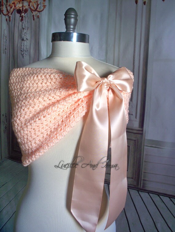 blush bridal shawl