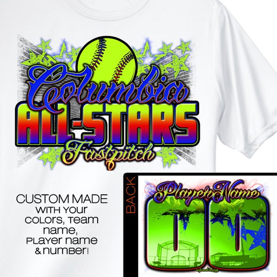 Customized Sports Shirt. Softball DRIFIT by CustomJerseyZ