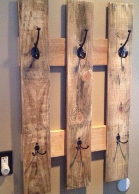 Items similar to Pallet Coat Rack on Reclaimed Wood on Etsy