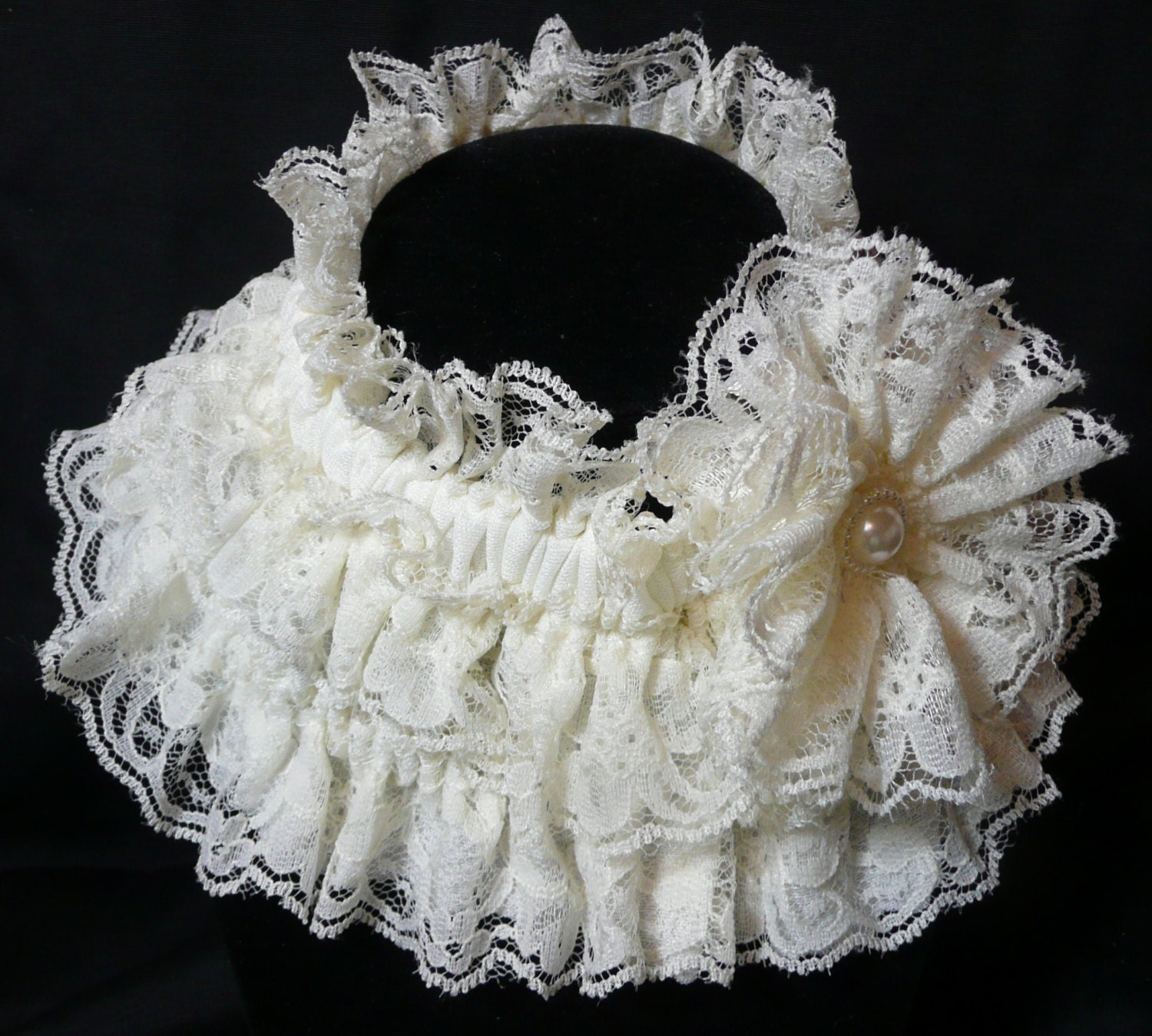 Dog Collar in Lace Wedding Dog Collar Dog by FurryTailFashion