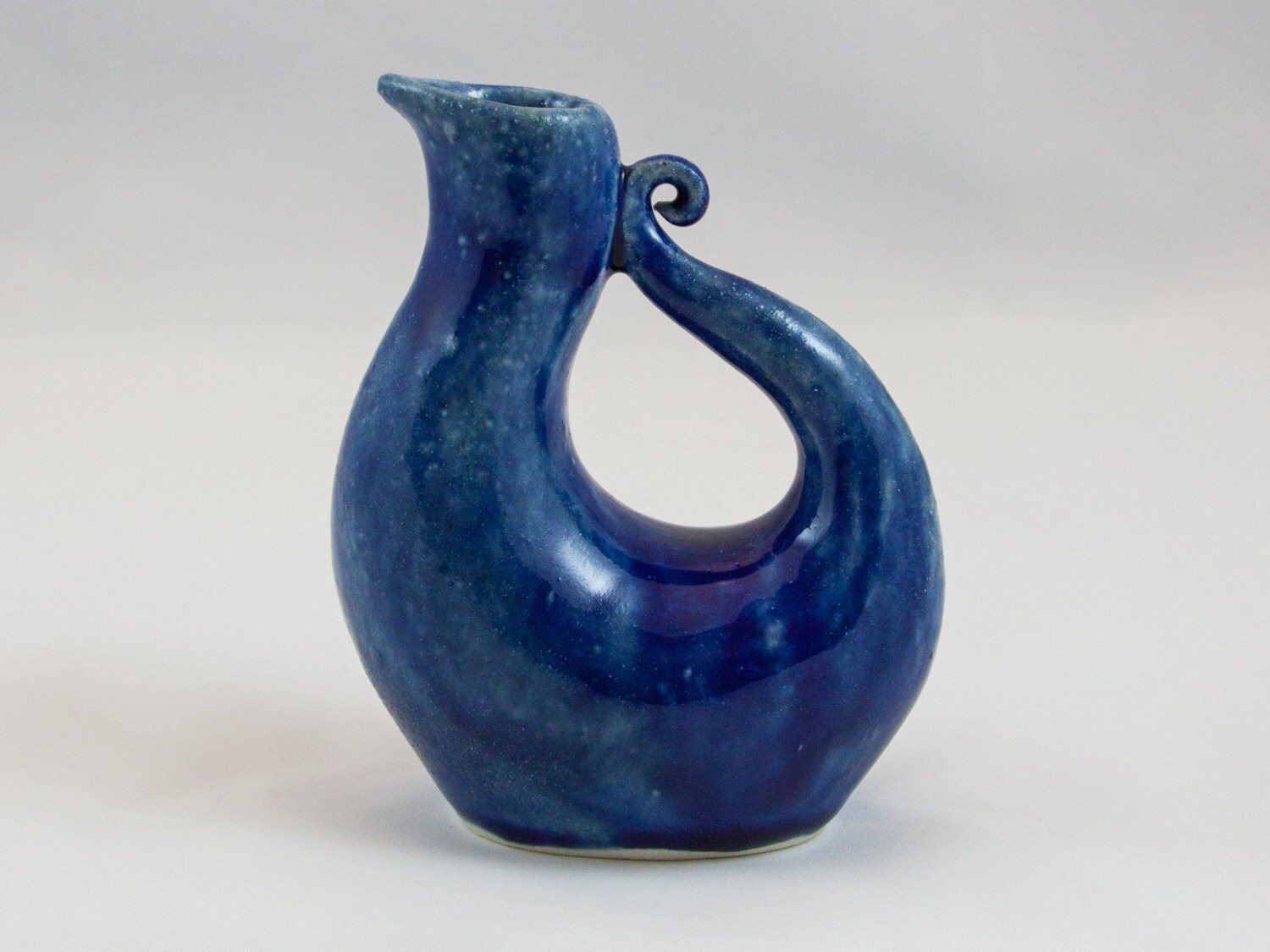 Small Blue ceramic vase ceramic pitcher pottery by BKPhillipsArt
