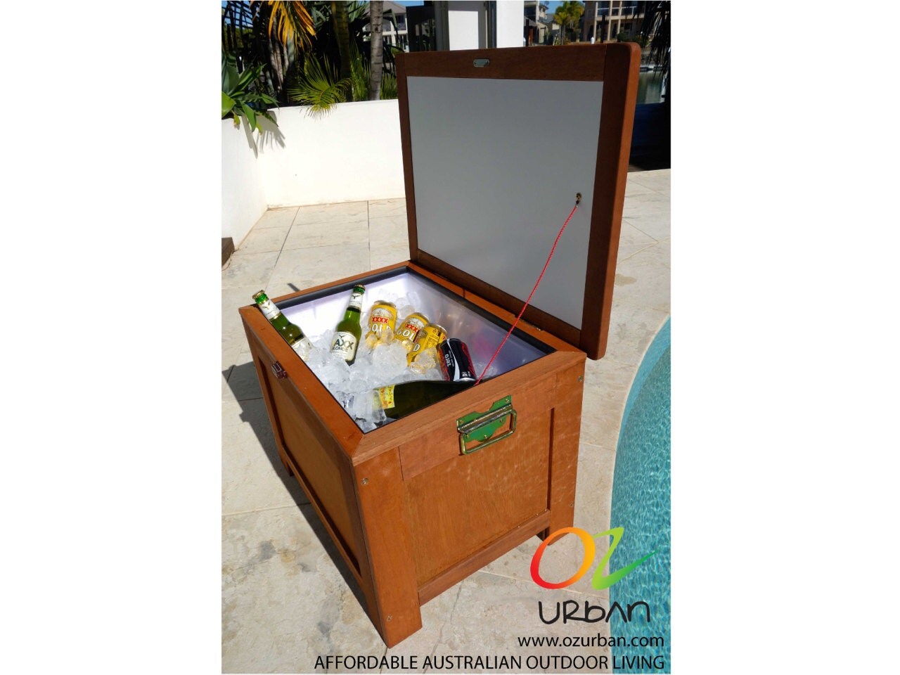 Ice Chest Outdoor Timber Wooden Esky Ice Box. New by OzUrban