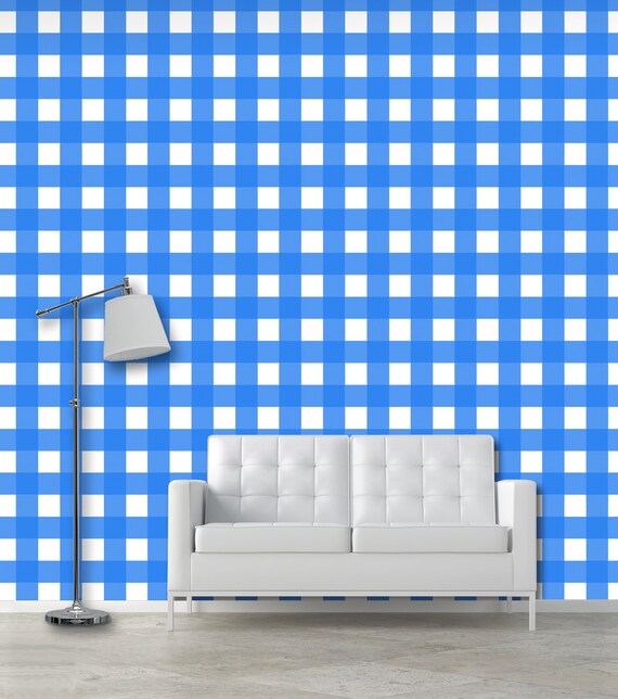 Items similar to Blue wall pattern self adhesive vinyl wallpaper