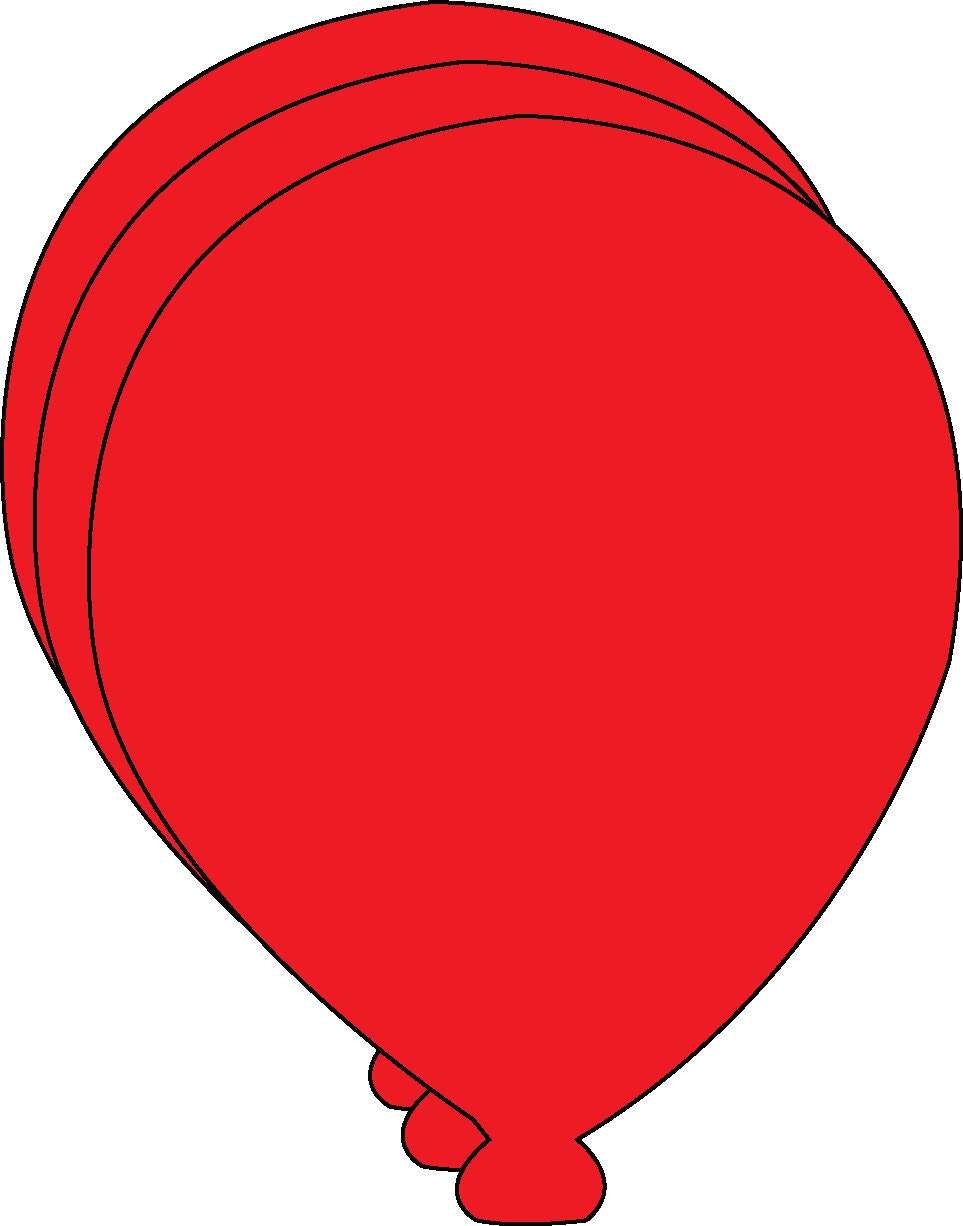 Balloon Single Color Creative Cut-Outs