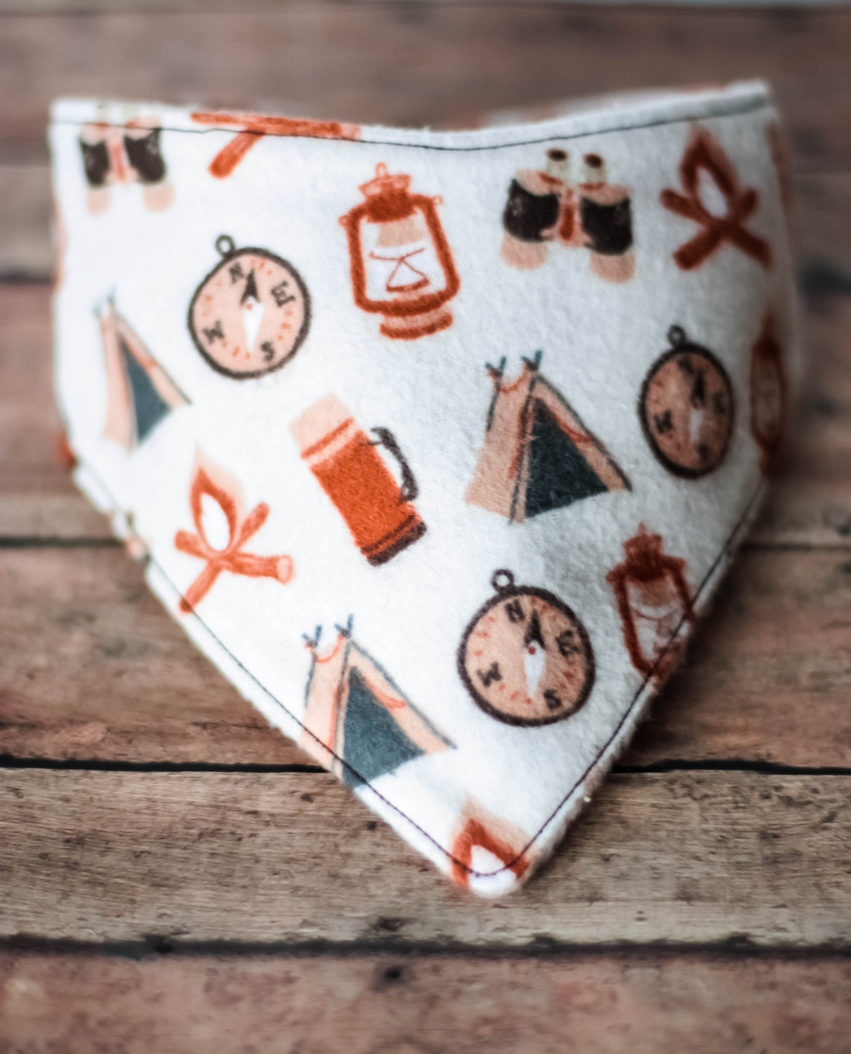 Bandana Bib - Baby Boy - Bibdana - Happy Camper - Baby Camper - Camping