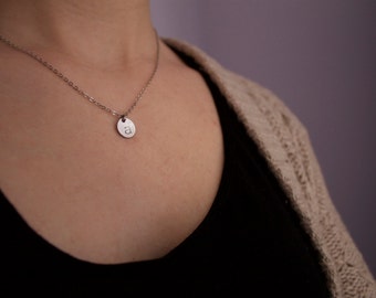Silver Initial Necklace