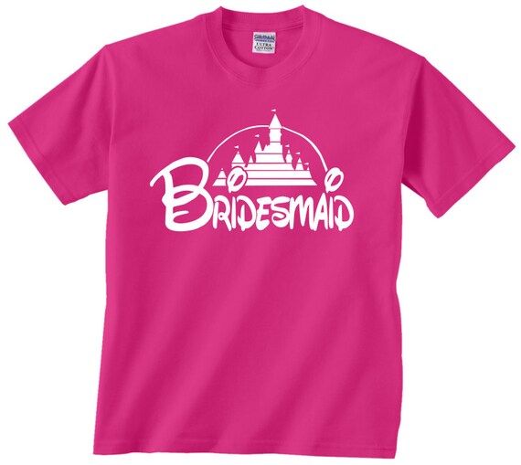 Bridesmaid Disney Castle t shirt tshirt matching bridal party