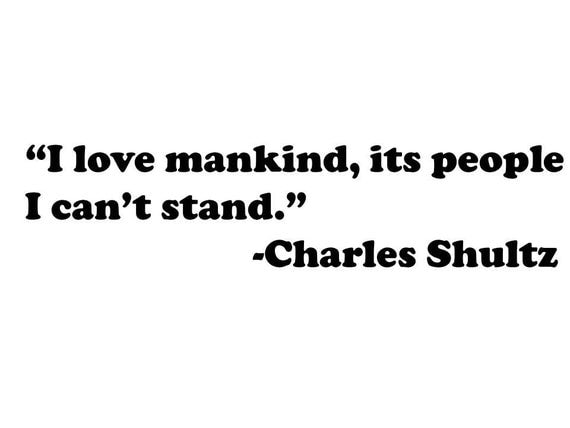 I Love Mankind Its People I Can't Stand. Charles By EBstickers