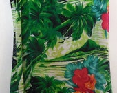 Hawaiian Style Bandage Dress-Knit Sleeveless Dress-Size Small