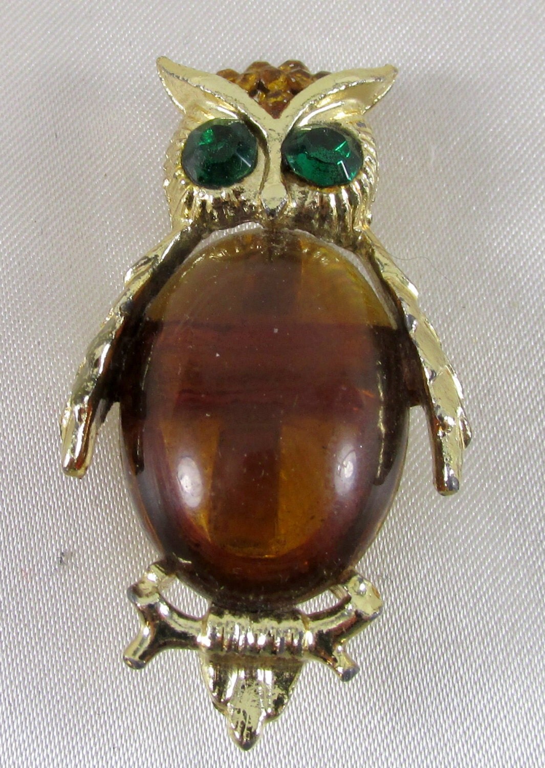 Vintage Jelly Belly Owl Brooch