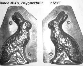 Rabbit chocolate mold - Rabbit on all 4's by Weygandt of NYC. Just in time for Easter Vintage metal