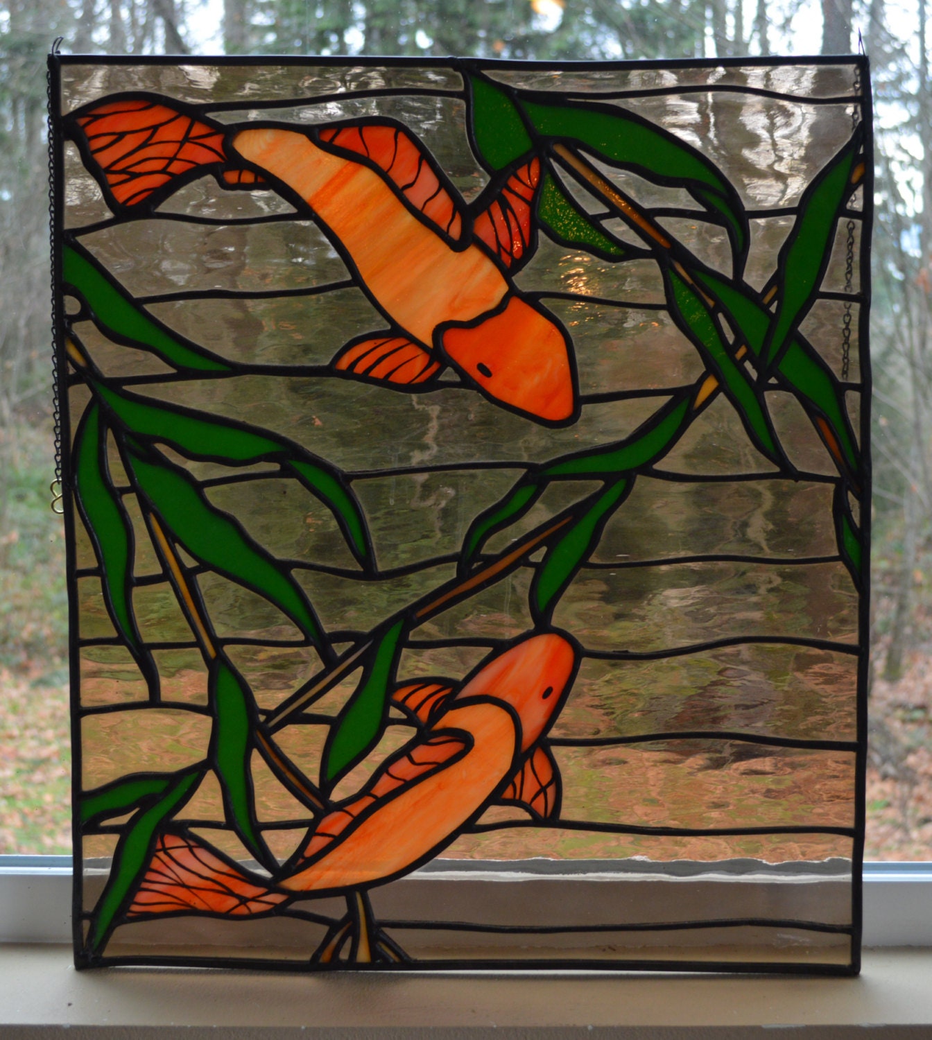 Stained Glass Koi Fish by LiliumGlass on Etsy