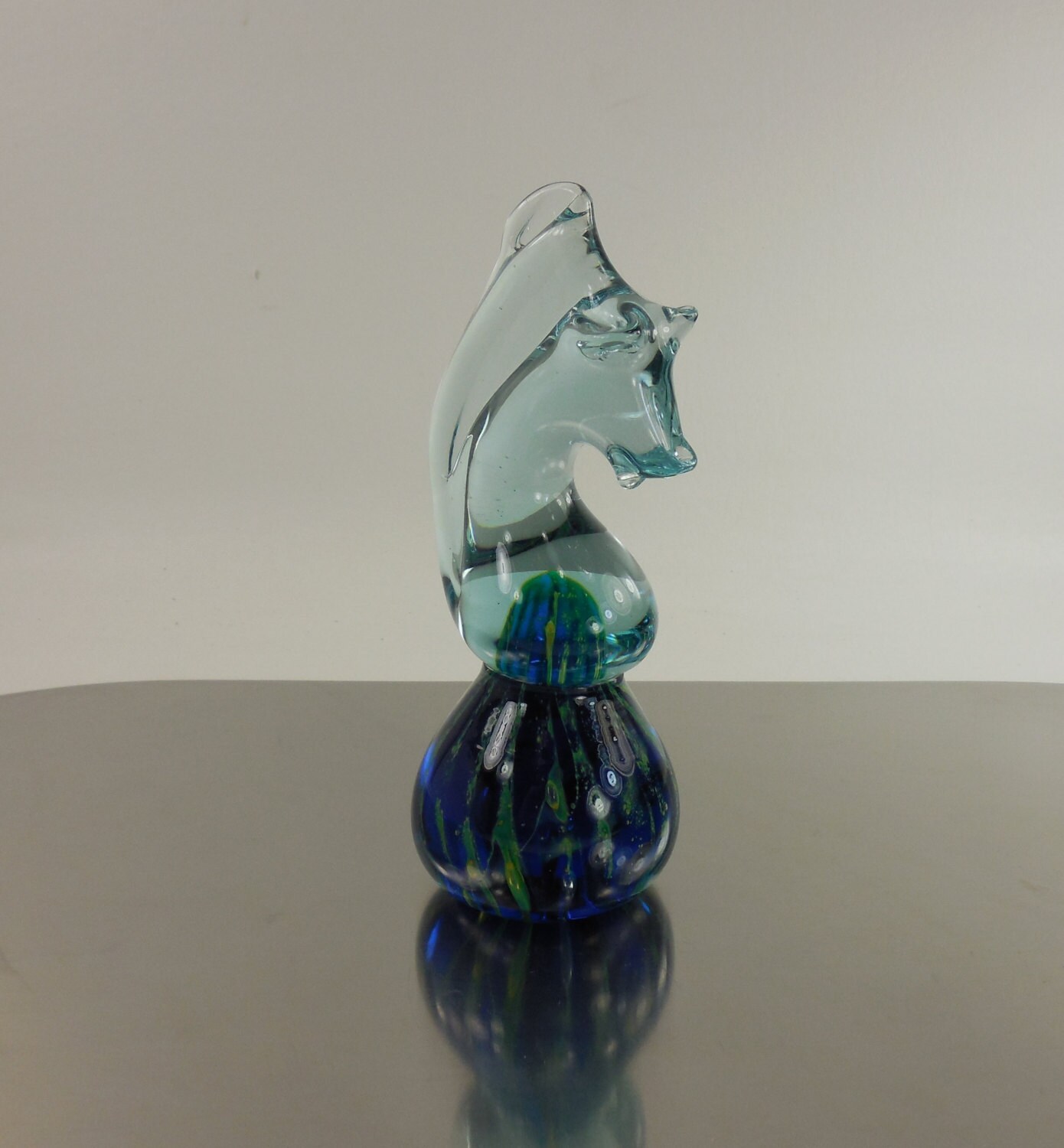 blown glass seahorse