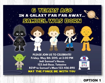 Star Wars Invitation, Star Wars Birthday Invitation, Star Wars Invite, Star Wars Birthday Invite