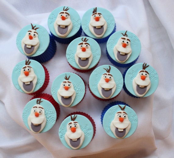 items similar to olaf cupcake toppers 12pcs 25 edible