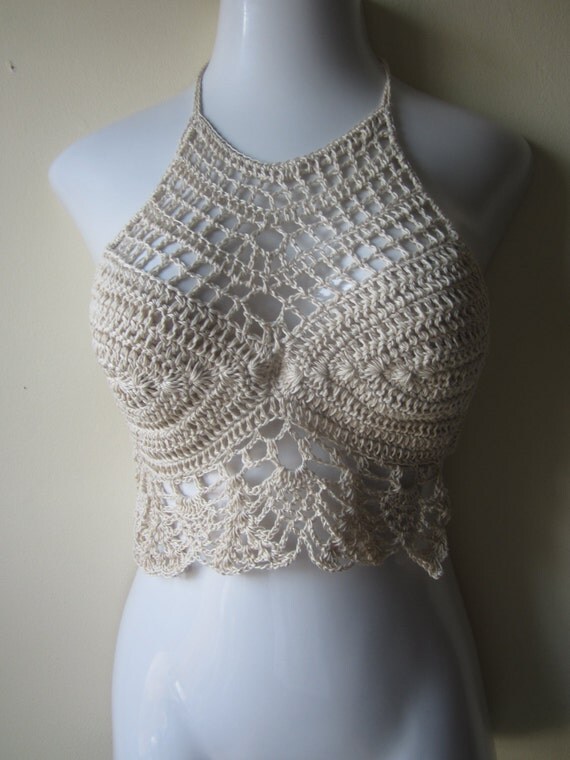 Crochet halter top crochet cropped top halter top FESTIVAL