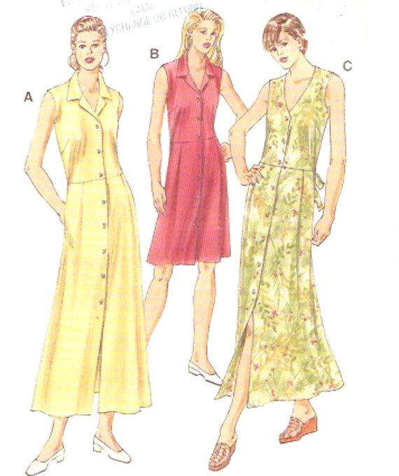 Womens Casual dress sewing pattern Kwik Sew 3050 Sz XS to XL